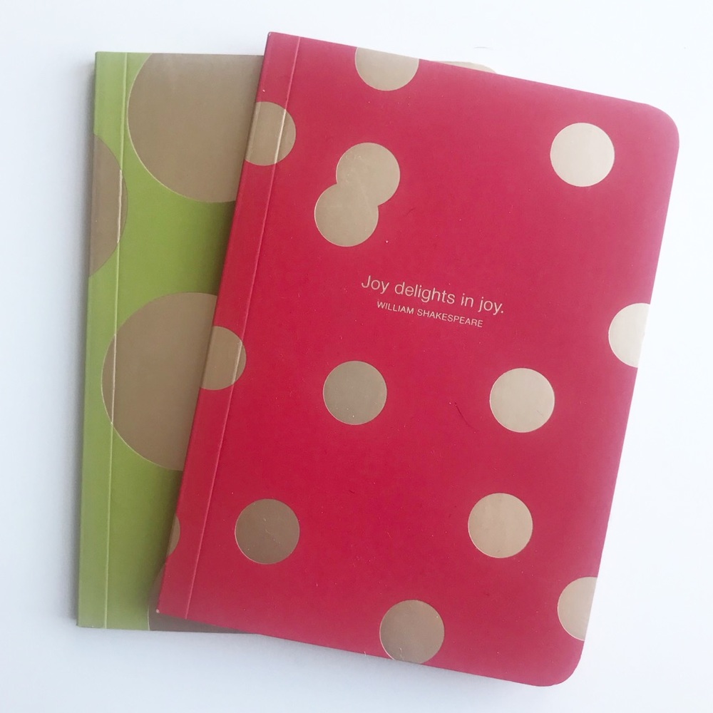 2 NWOT Pocket Notebooks w/Gold Spots